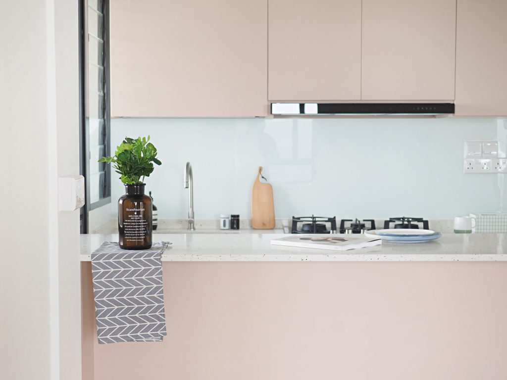 pink kitchen bto hdb