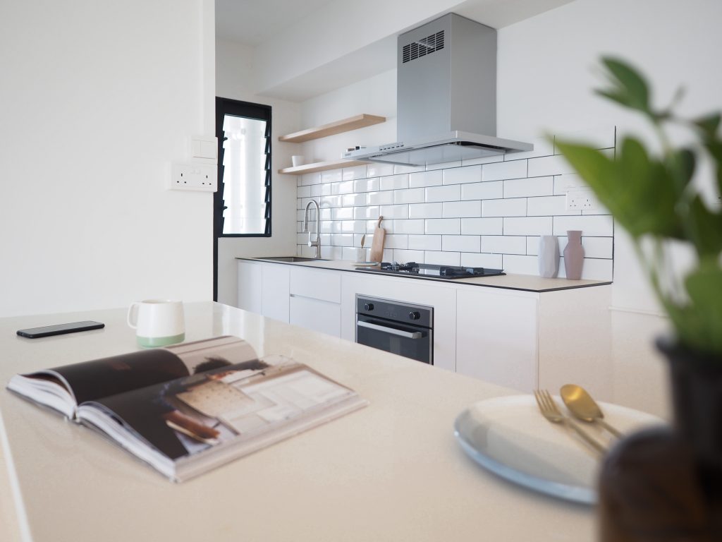 subway tile white kitchen