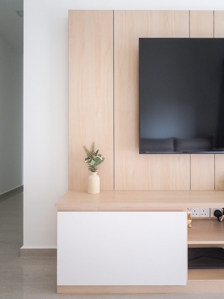 tv feature console singapore carpentry